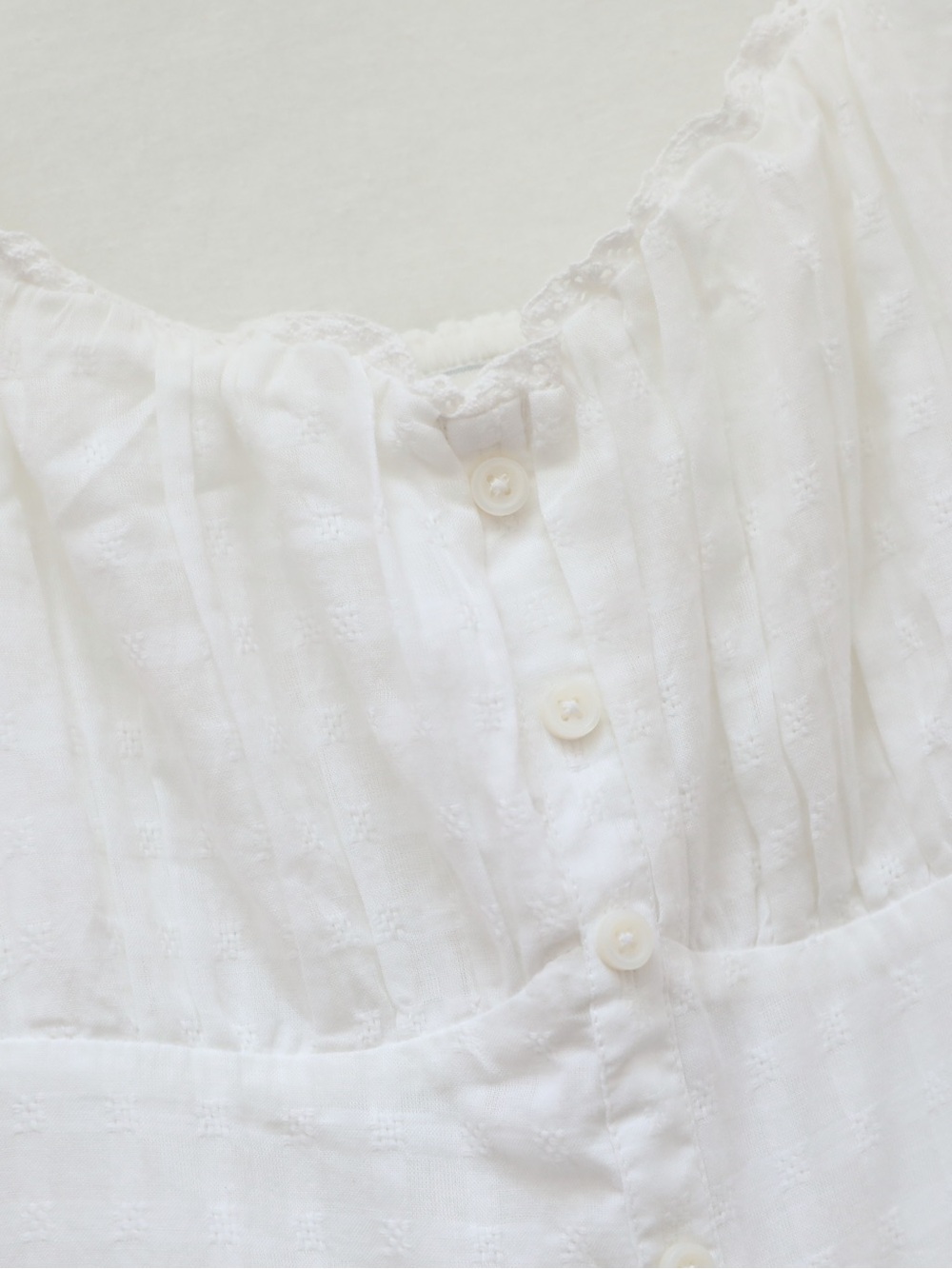 NWT Hollister BARE BUTTON THROUGH MINI Day dress white short resortwear beach M - Picture 10 of 12